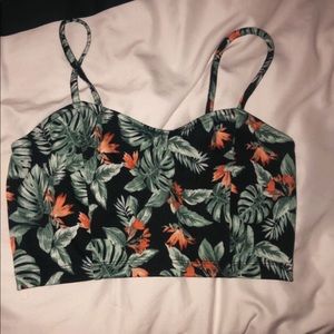 Tropical crop top size Small